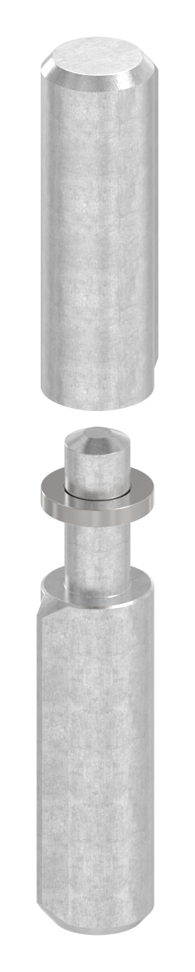 Anschweißband, L: 80mm, mit festem Stift, V2A