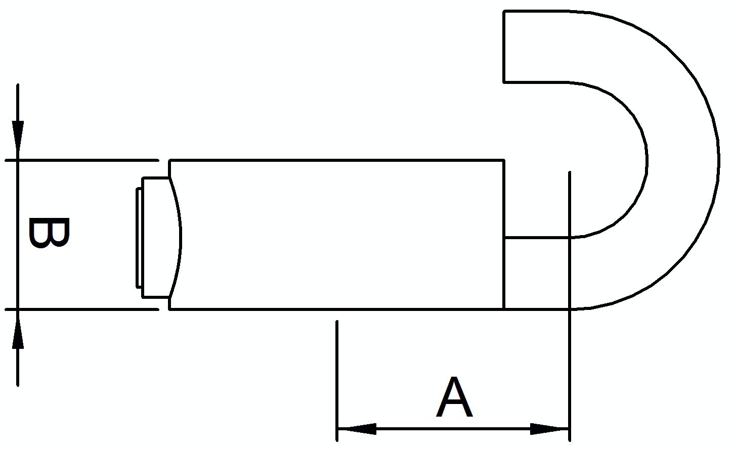 Stellring mit Haken, für Rohr Ø 33,7mm