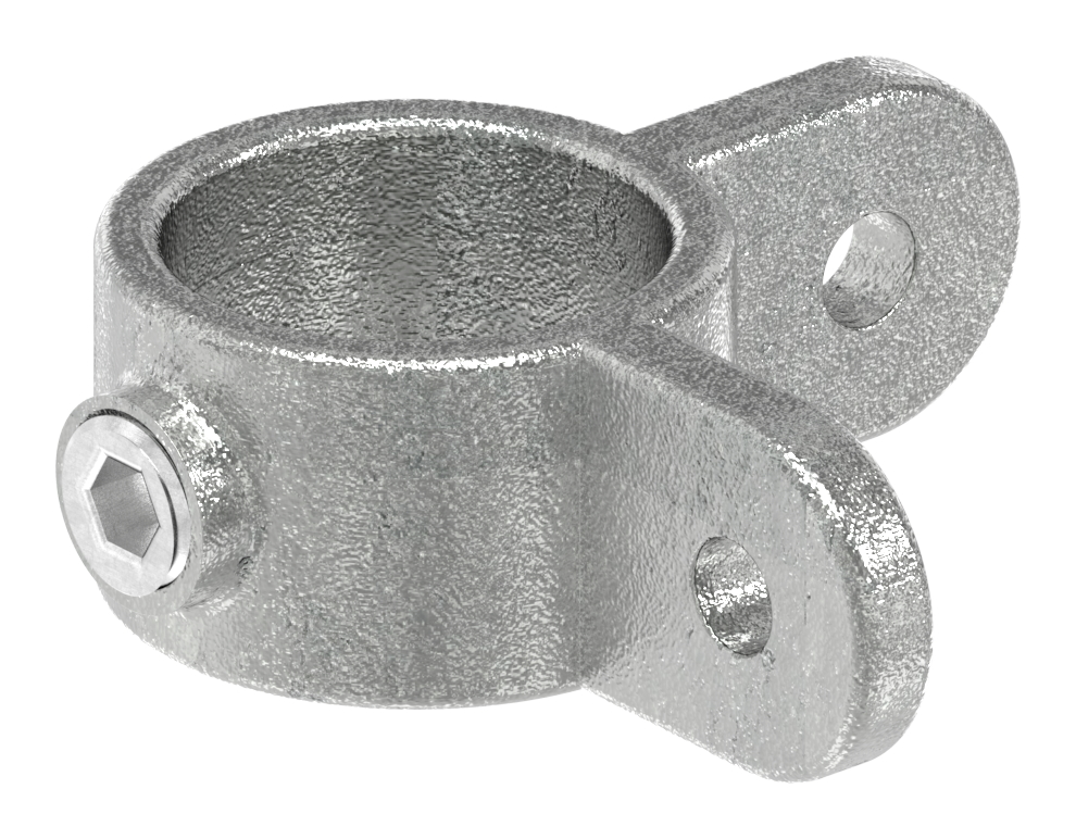 Halter mit 2 Laschen, 90°, für Rohr Ø 42,4mm