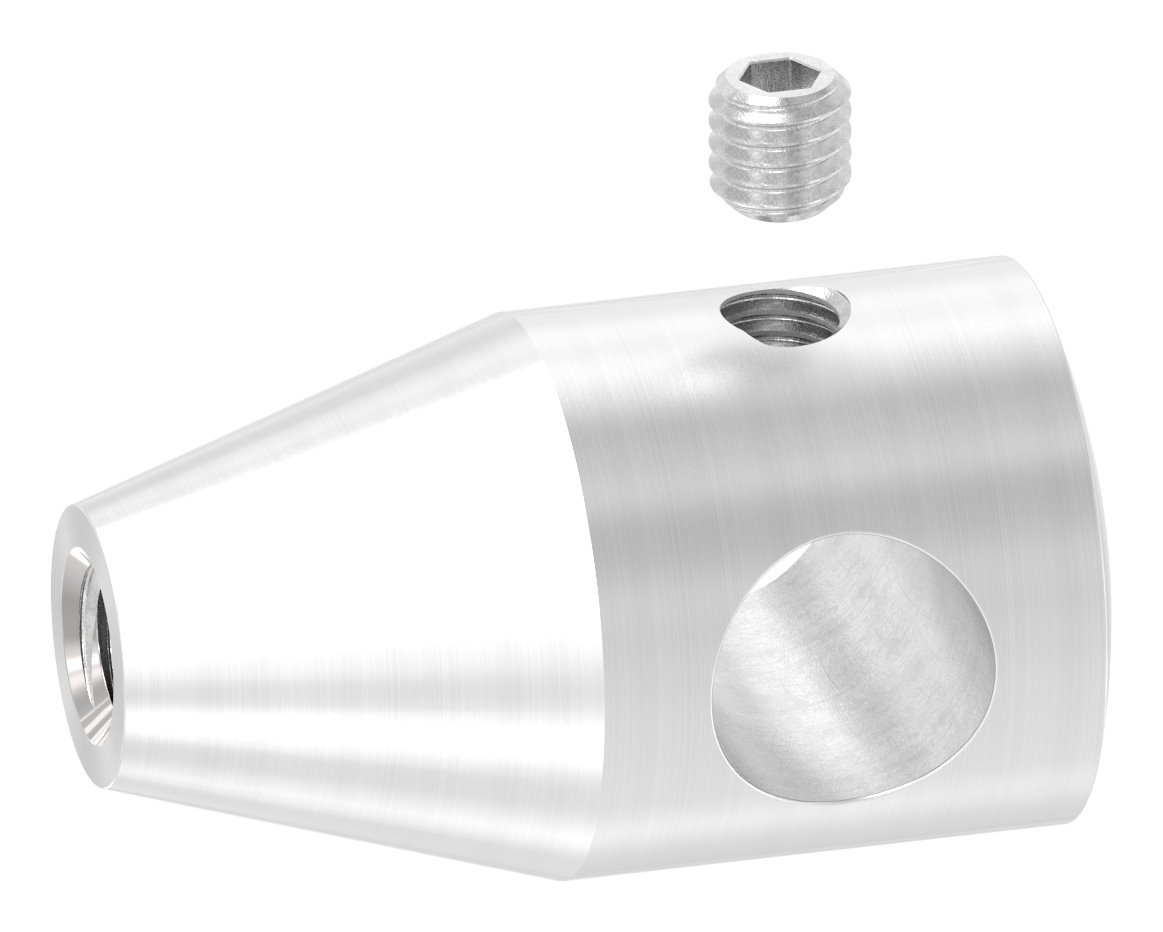 Querstabhalter mit Gewinde M6, 10,2mm Bohrung, V2A