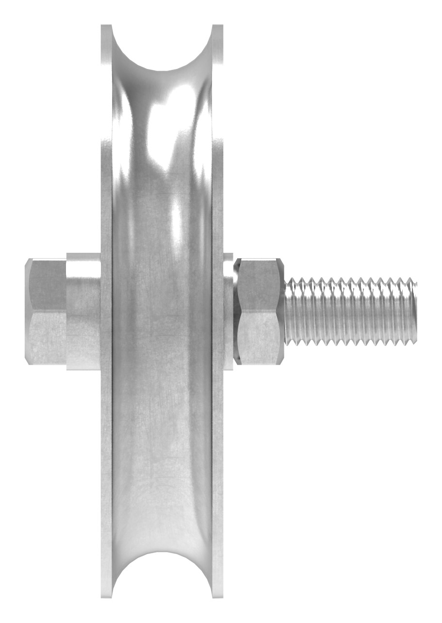 Schiebetorrolle mit rund. Rille