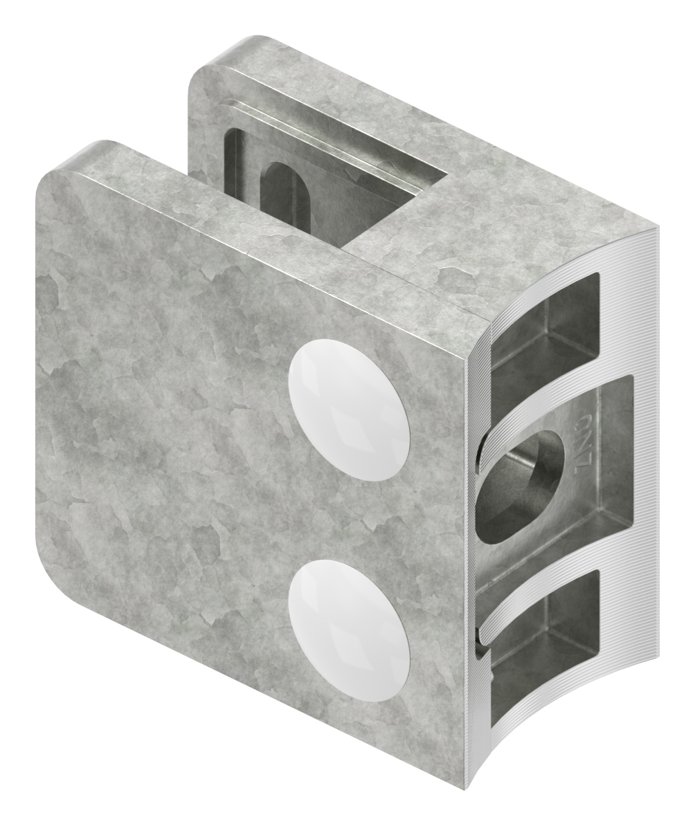 Glasklemme Mod. 11, Anschluss: 60,3mm, Zink roh Glasklemme Mod. 11, Anschluss: 60,3mm, Zink roh