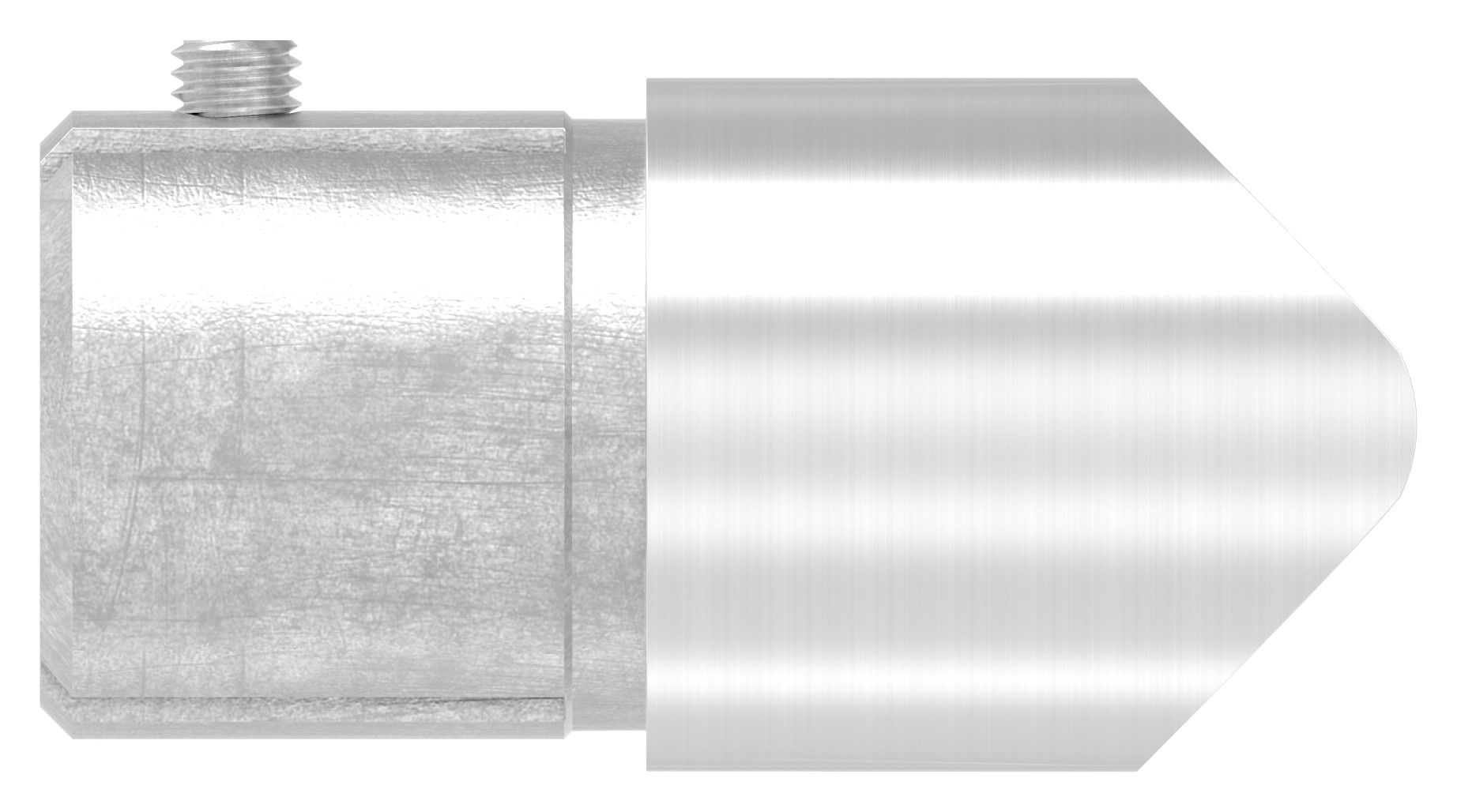 Anschlussstück 90°, Anschluss oben: 42,4mm, V2A
