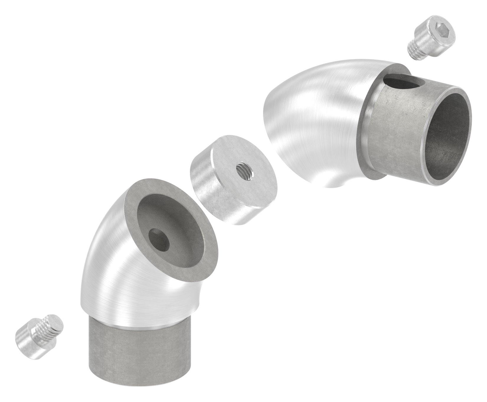 Rohrbogen 90°, verstellbar, für Rohr 42,4x3,0mm, V2A