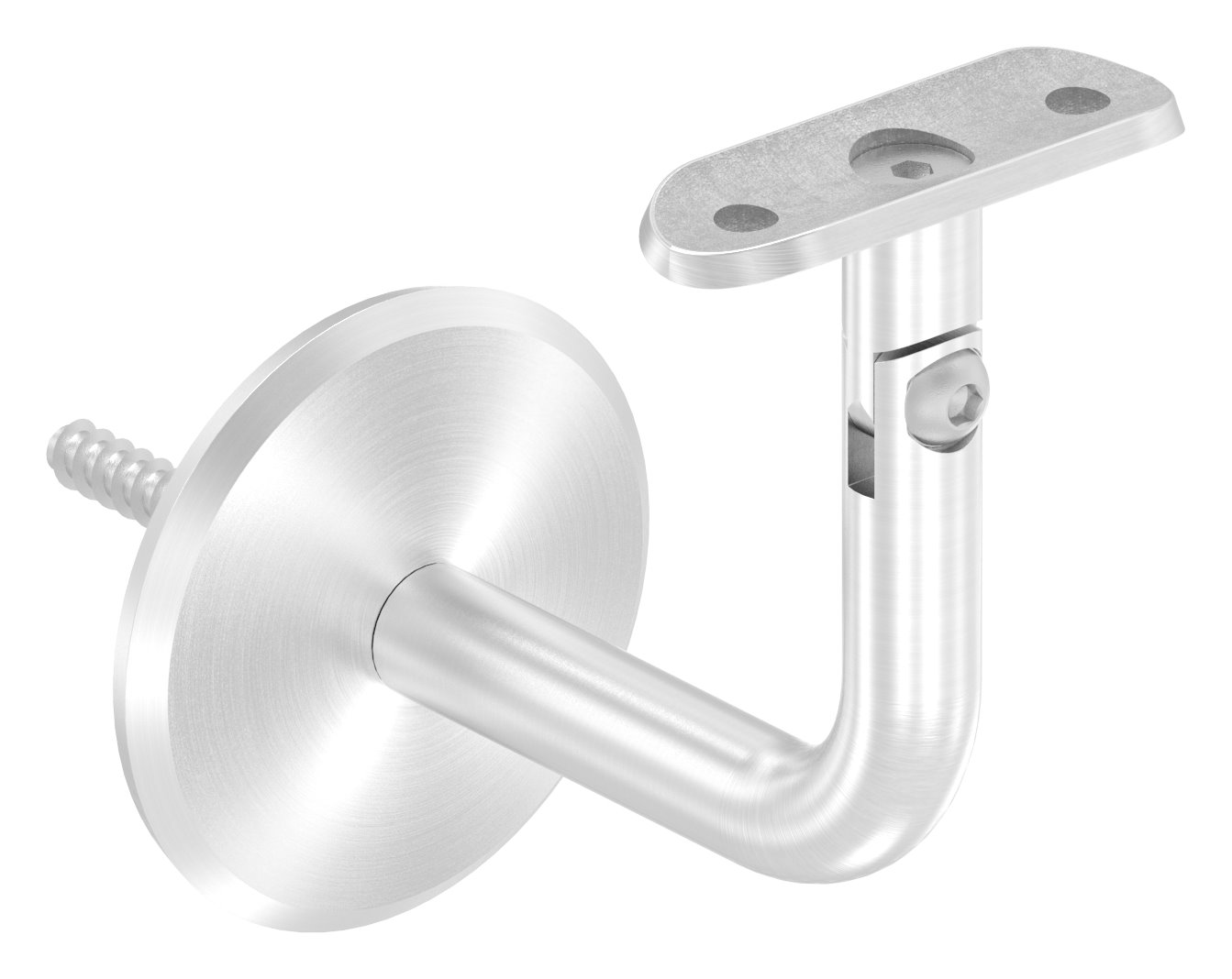 Handlaufhalter mit Gelenk, Handlaufanschlussplatt 42,4mm, V2A