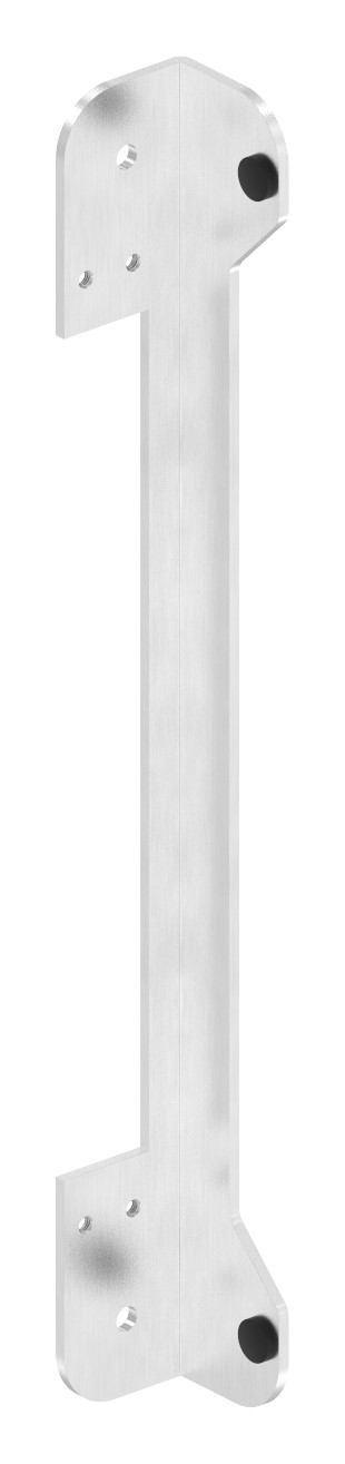 Anschlagsblech mit Gummipuffer aus Edelstahl, 37.5x37.5x328mm, V2A Anschlagsblech mit Gummipuffer aus Edelstahl, 37.5x37.5x328mm, V2A