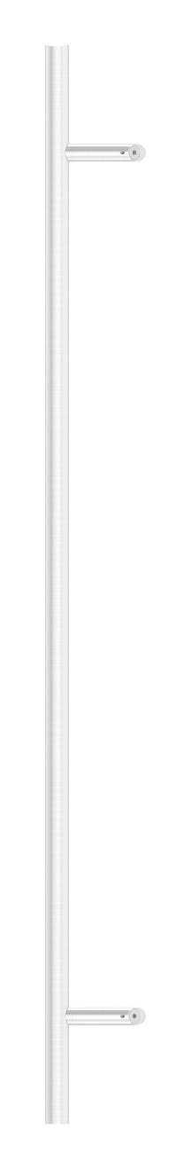 Stoßgriff inkl. Halter mit 45° Schräge 45° mit L: 1500mm, V2A Stoßgriff inkl. Halter mit 45° Schräge 45° mit L: 1500mm, V2A