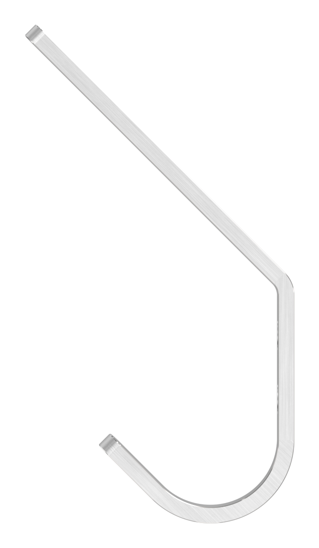 Kleiderhaken / Bügel aus Edelstahlflach 18x5mm, V2A