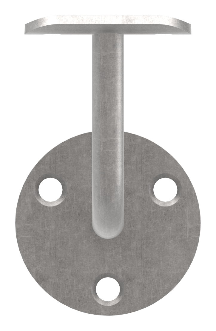 Handlaufträger mit Halteplatte für Rohr 42,4mm, Bohrungen gesenkt