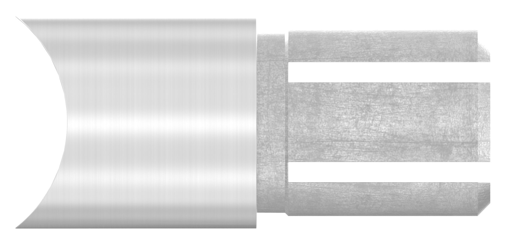 Anschlussstück 90°, Anschluss oben: 42,4mm, V2A