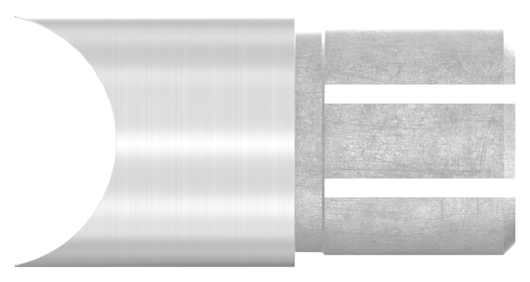Anschlussstück 90°, Anschluss oben: 42,4mm, V2A