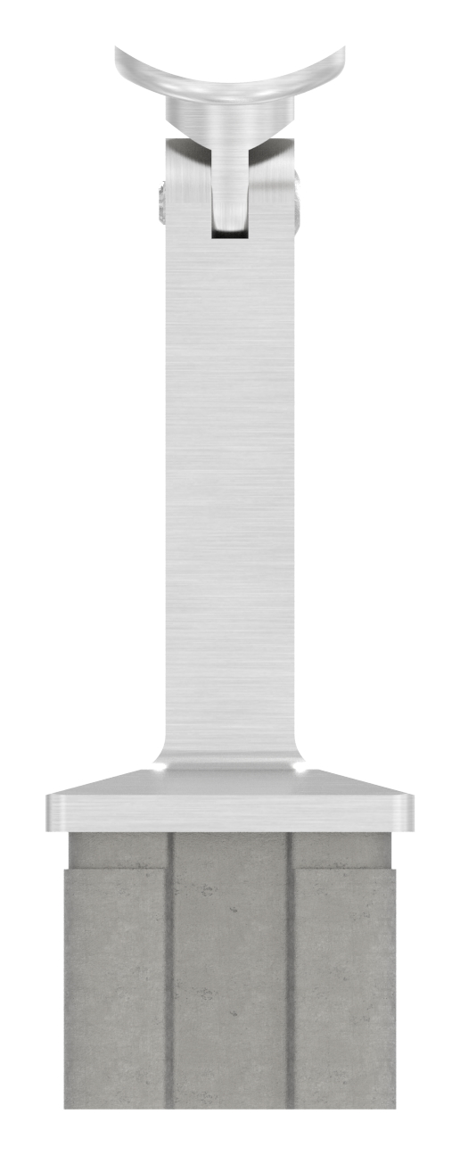 Rohrabschlussstopfen mit Gelenkstift für Rohr 40x40x2mm, V2A