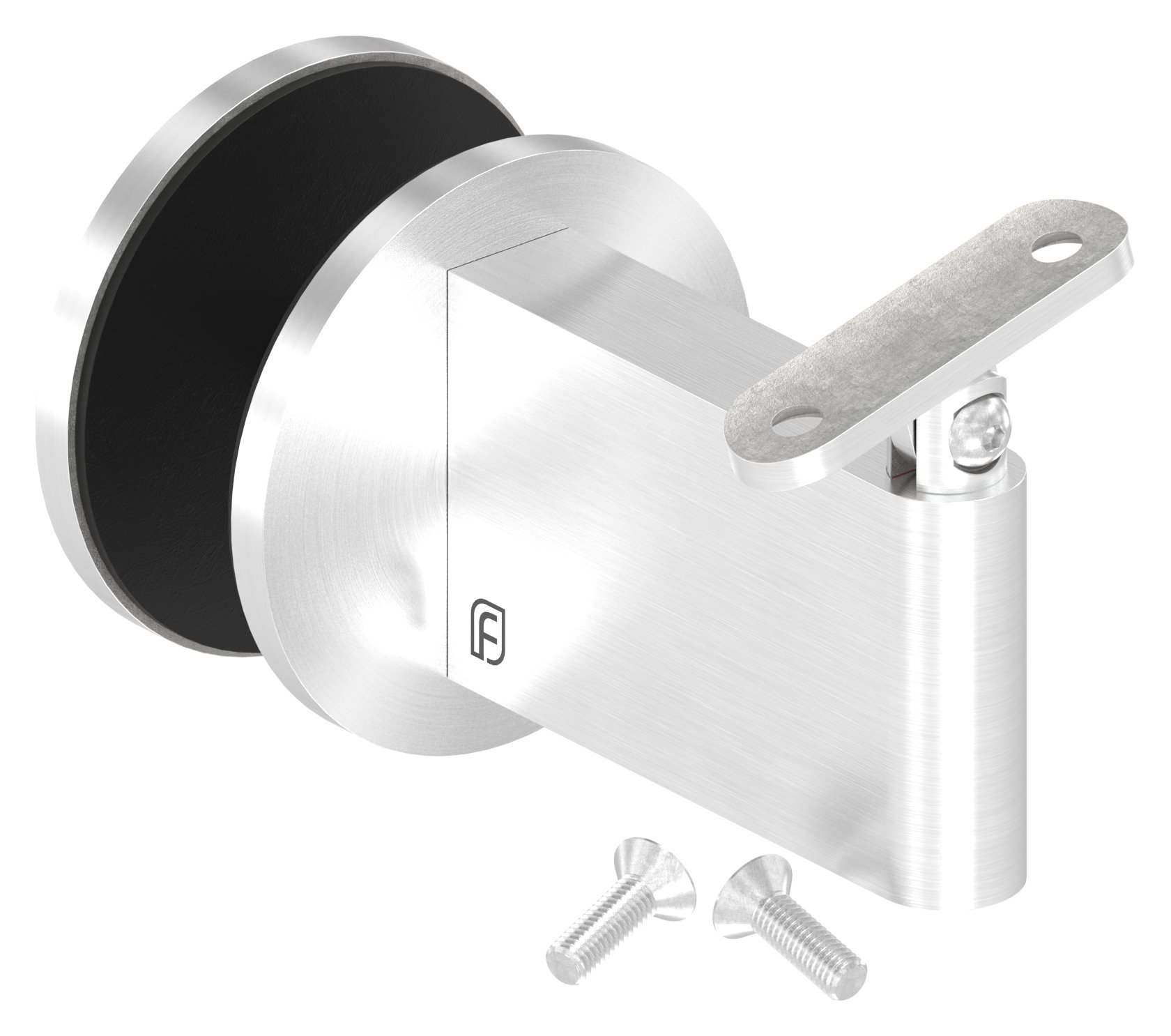 Sensa Design 2, für Rohr 42,4mm, für Montage an Glas, mit Gelenk für Steigung, V2A