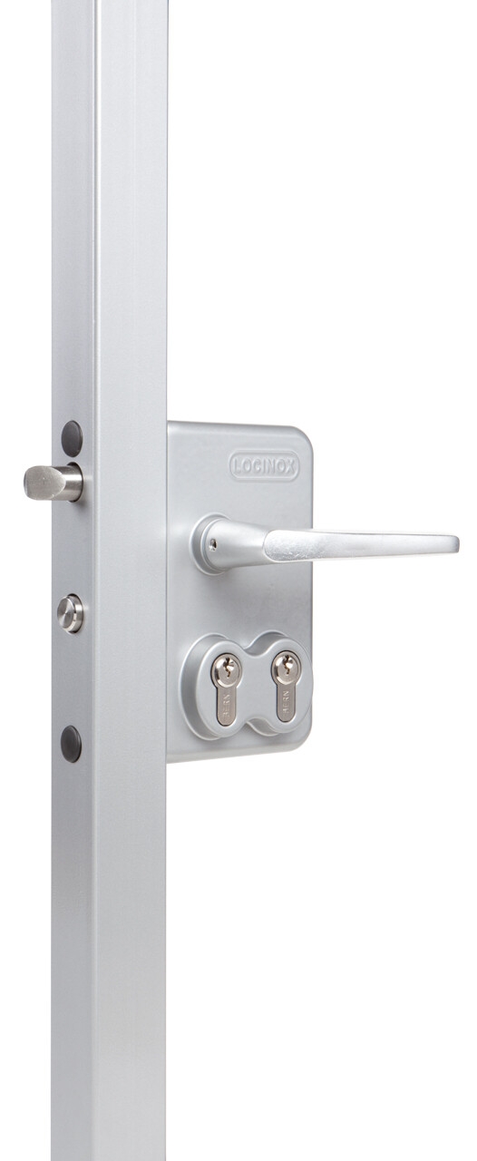 Doppelzylinderschloss LDKZD1 für 60x60mm Profile, Farbe silber