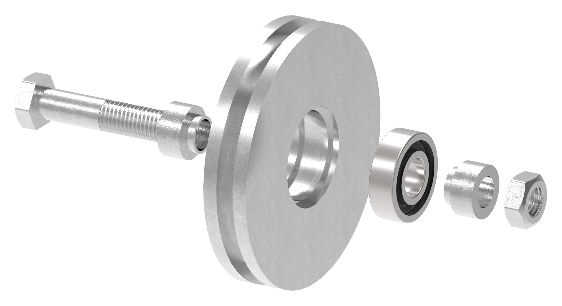 Schiebetorrolle mit U-Rille