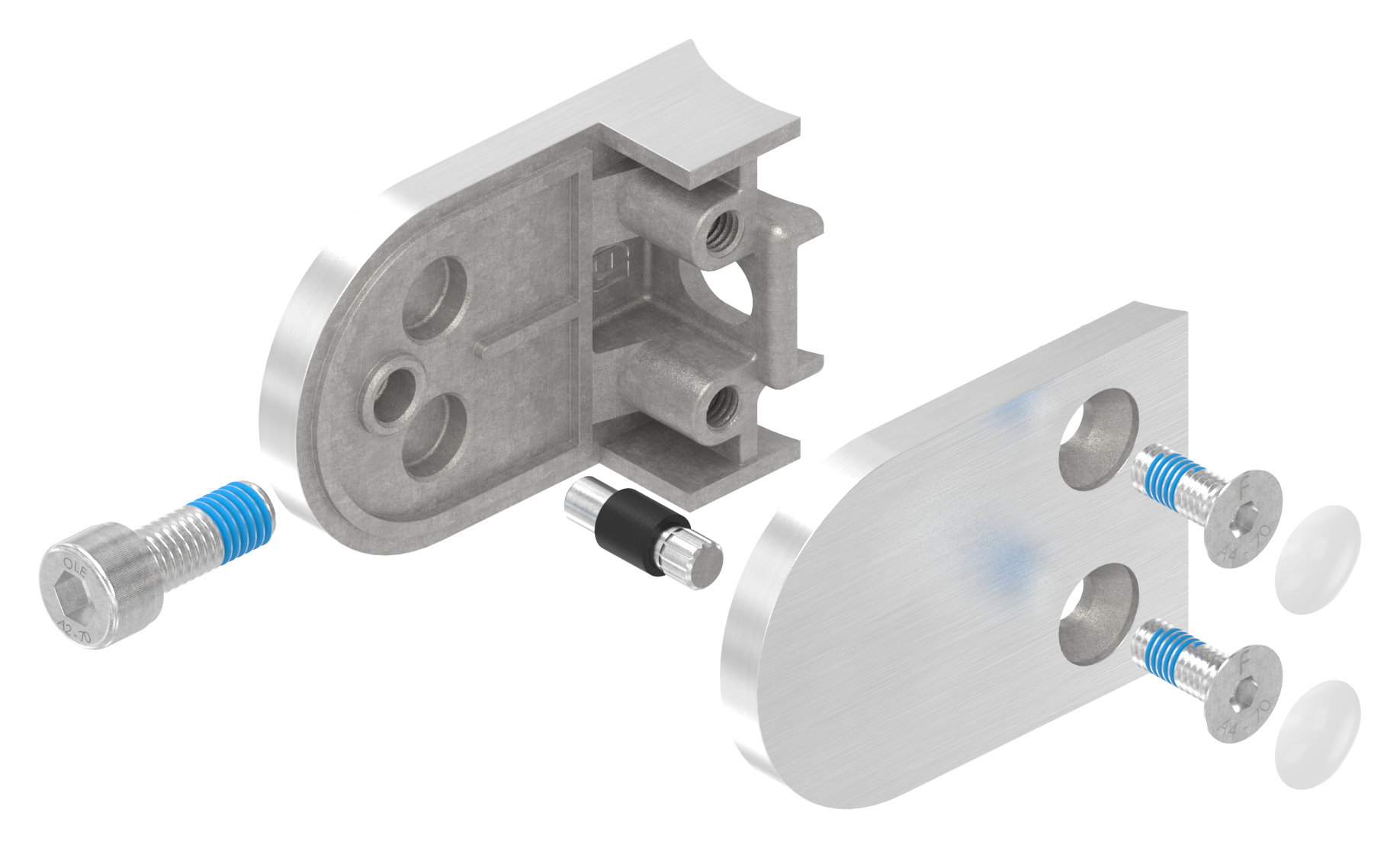 Glasklemme Mod. 12, Anschluss: 48,3mm, V4A Glasklemme Mod. 12, Anschluss: 48,3mm, V4A