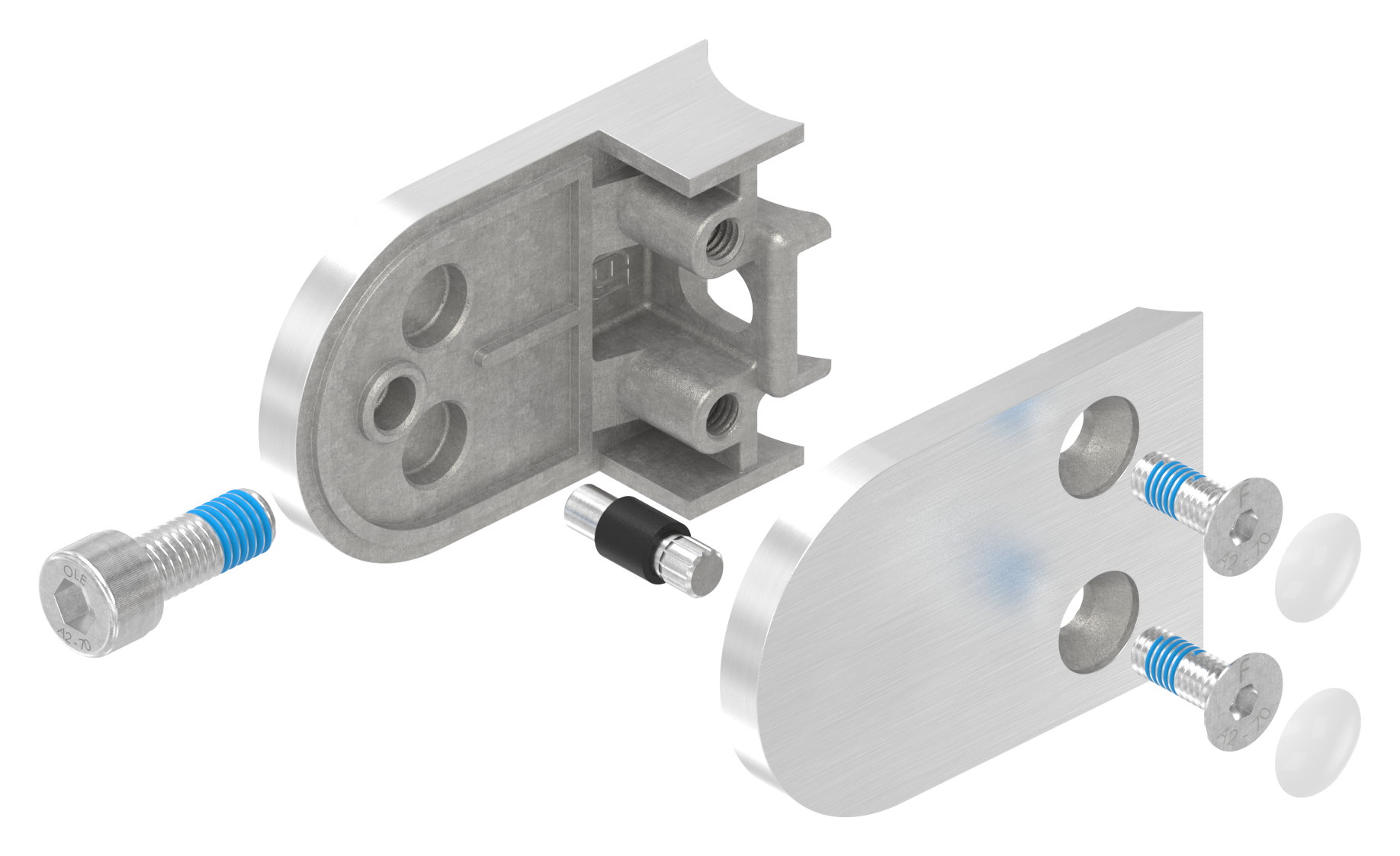 Glasklemme Mod. 12, Anschluss: 33,7mm, V2A Glasklemme Mod. 12, Anschluss: 33,7mm, V2A