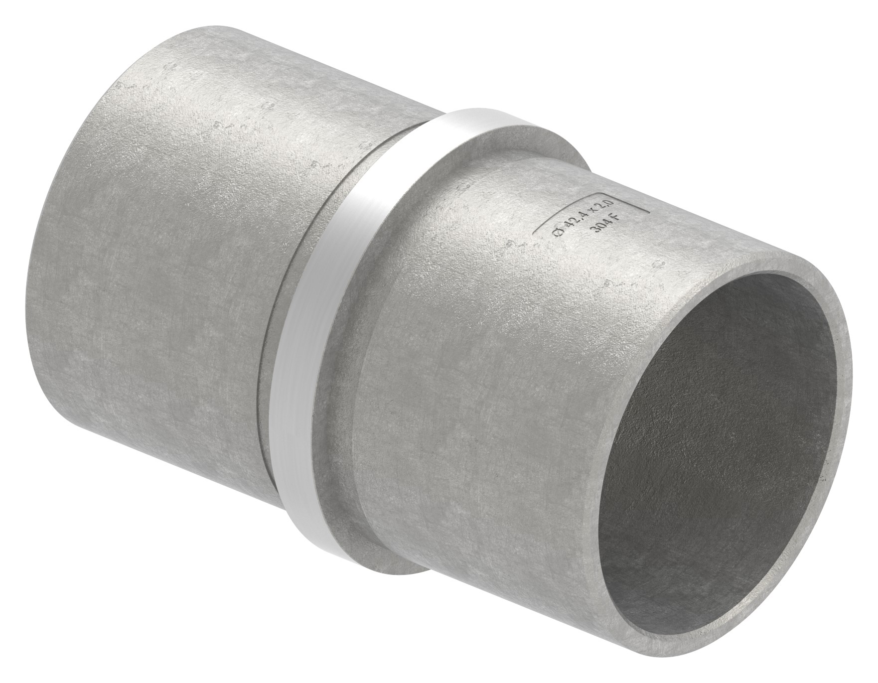 Verbindungsstück für Rohr 42,4x2,0mm, V2A