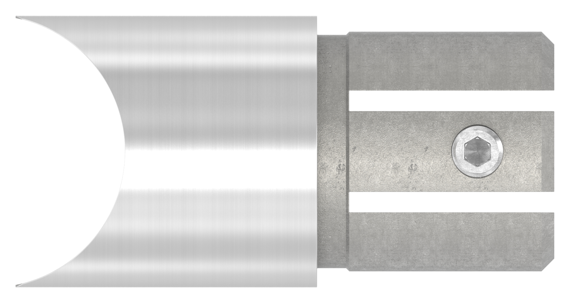 Anschlussstück 90°, Anschluss oben: 42,4mm, V2A