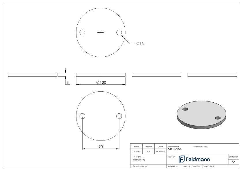 Ankerplatte 120x8mm