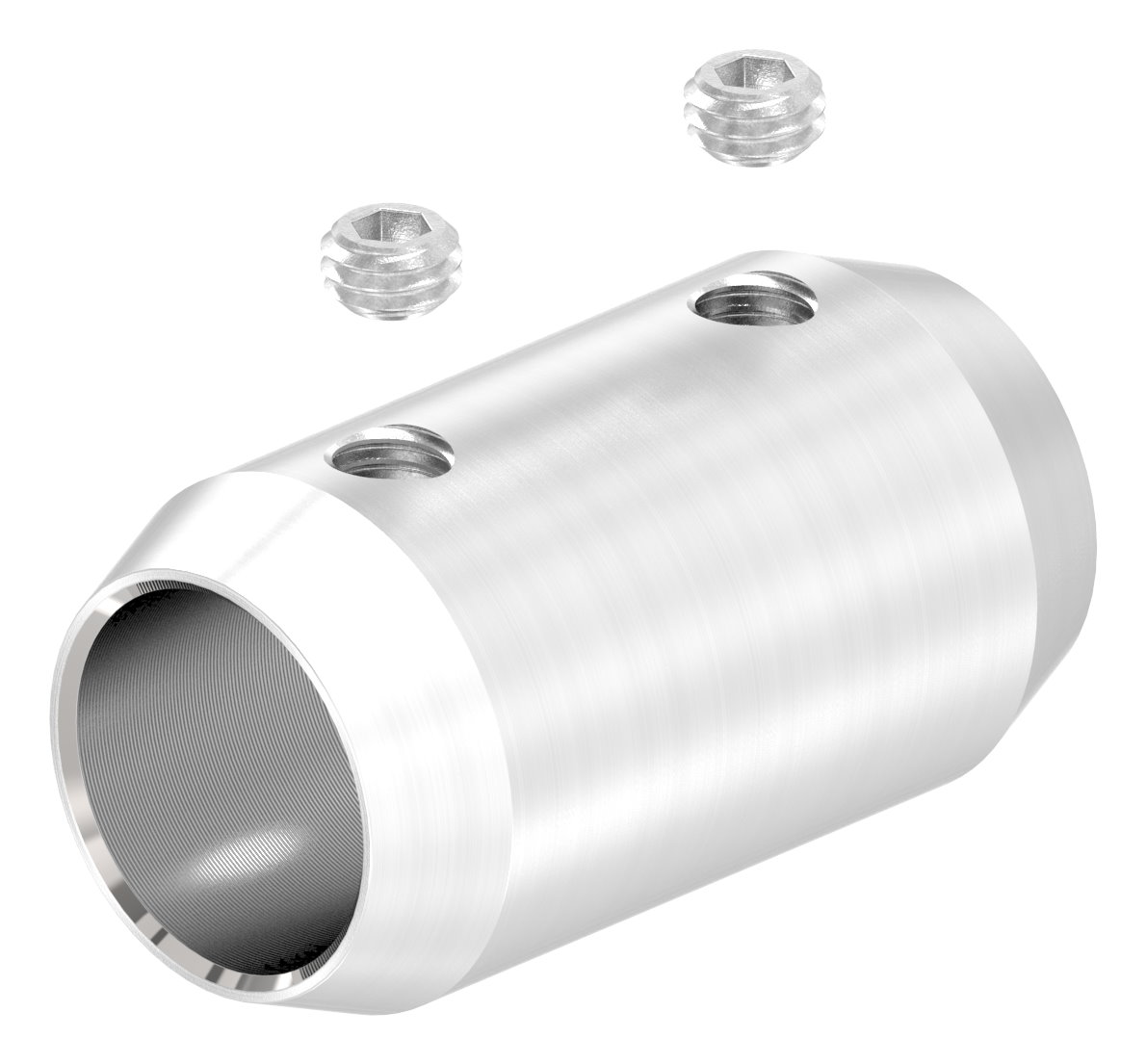 Stabverbinder für 14mm Rund, L: 36mm, Ø 20mm, V2A