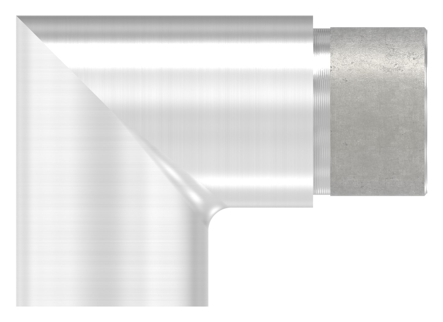 Endbogen 90°, für Rohr 33,7x2,0mm, V2A