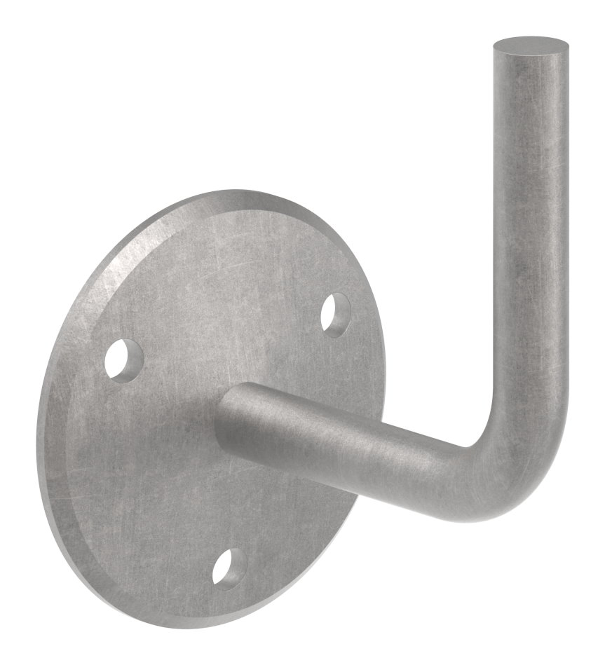 Handlaufträger mit Ronde gewölbt, 70x5mm