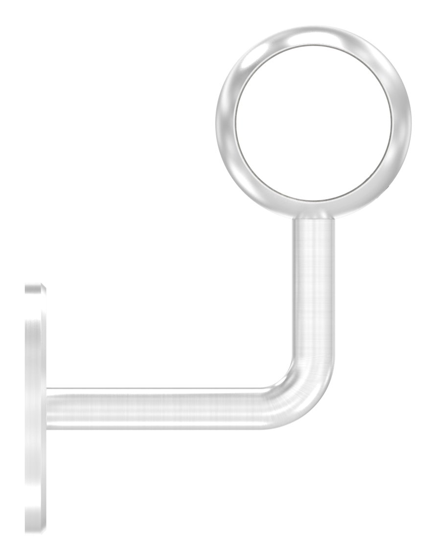 Handlaufhalter mit Kugelring für Rohr 42,4mm (Ronde und Bügel verschweißt), V2A