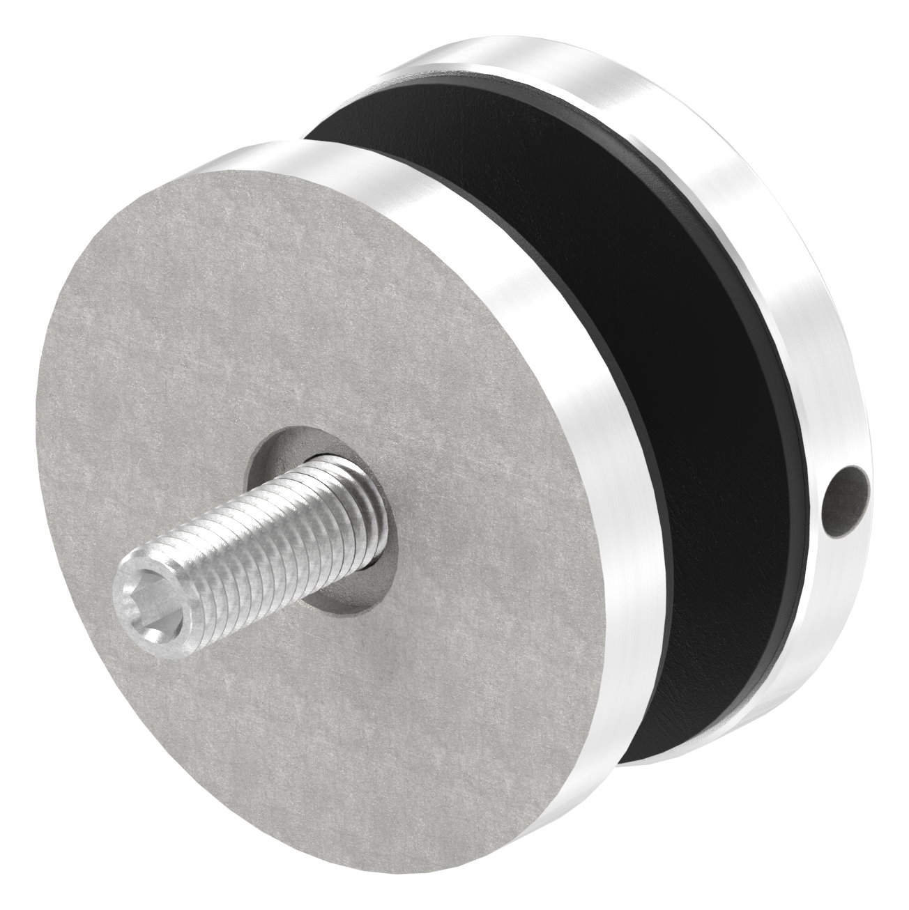 Glaspunkthalter 62mm, Anschluss: flach, V2A