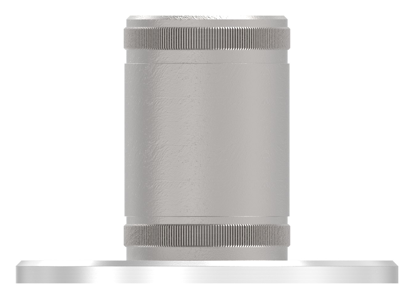 Wand- und Bodenanker mit Rändelung, für Rohr 48,3x2,5mm, V2A