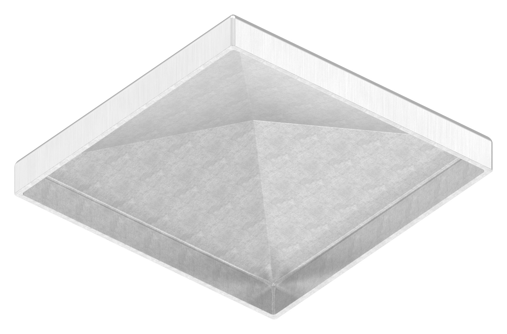 Pyramidenkappe, für Rohr 80x80mm, V2A