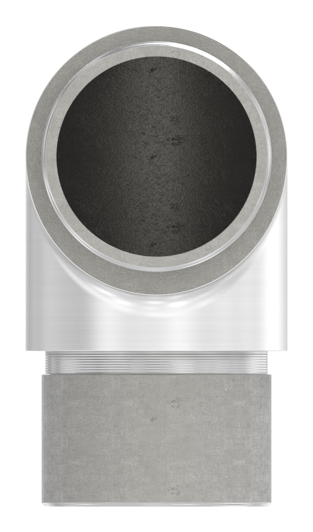 Eckstück 90° kurz, für Rohr 33,7 x 2,0mm, V2A