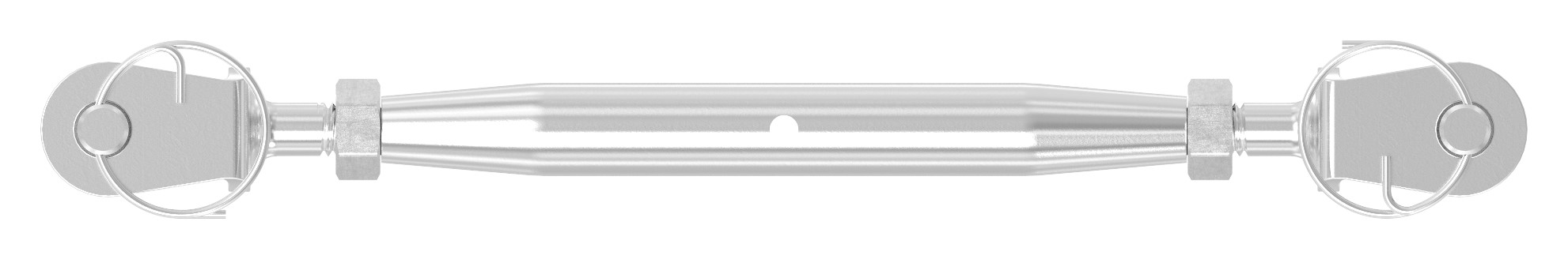 Wantenspanner Gabel/Gabel mit Gewinde M6, V4A