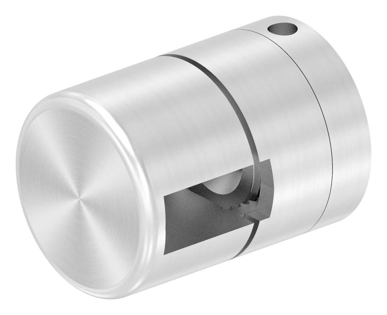 Brenk Grundhalter für Flachstäbe 20x8mm, ALU