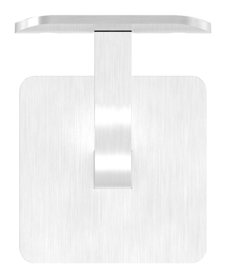 Handlaufhalter mit Handlaufanschlussplatte und Abdeckrosette (Ronde und Bügel verschweißt), V2A