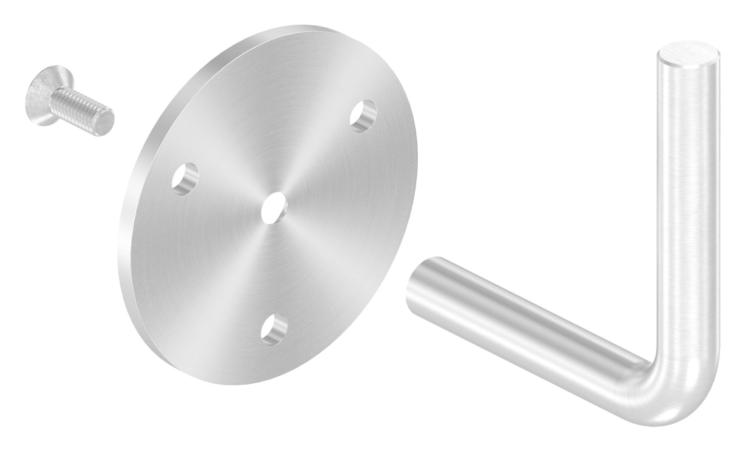 Handlaufhalter zum Anschweißen (Ronde und Bügel verschraubt), V2A