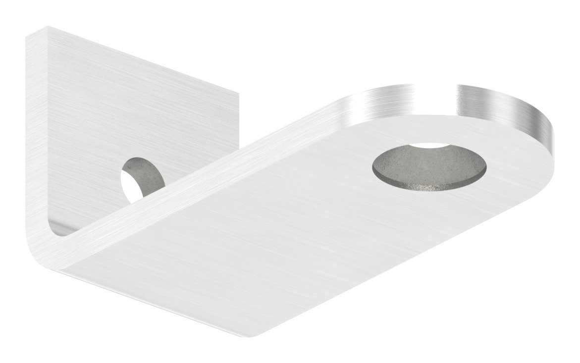 Winkellasche für Stoßgriffe für Rohr 33,7mm, V2A