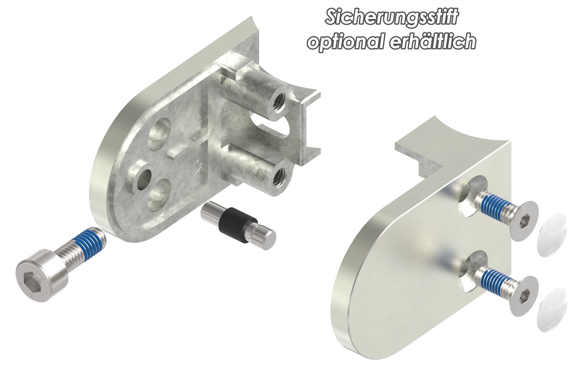 Glasklemme Mod. 33, Anschluss: 42,4mm, VA-Effekt Glasklemme Mod. 33, Anschluss: 42,4mm, VA-Effekt