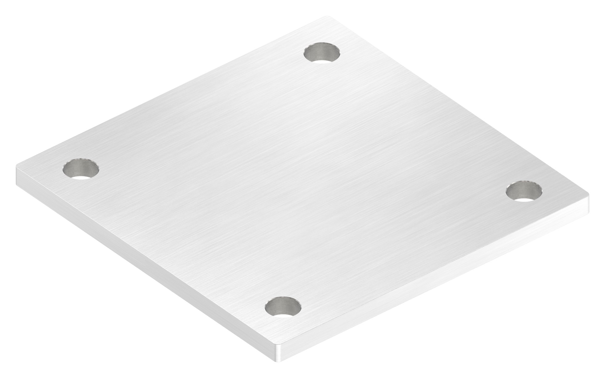 Ankerplatte, 150x150x8mm, mit Längsschliff, V2A