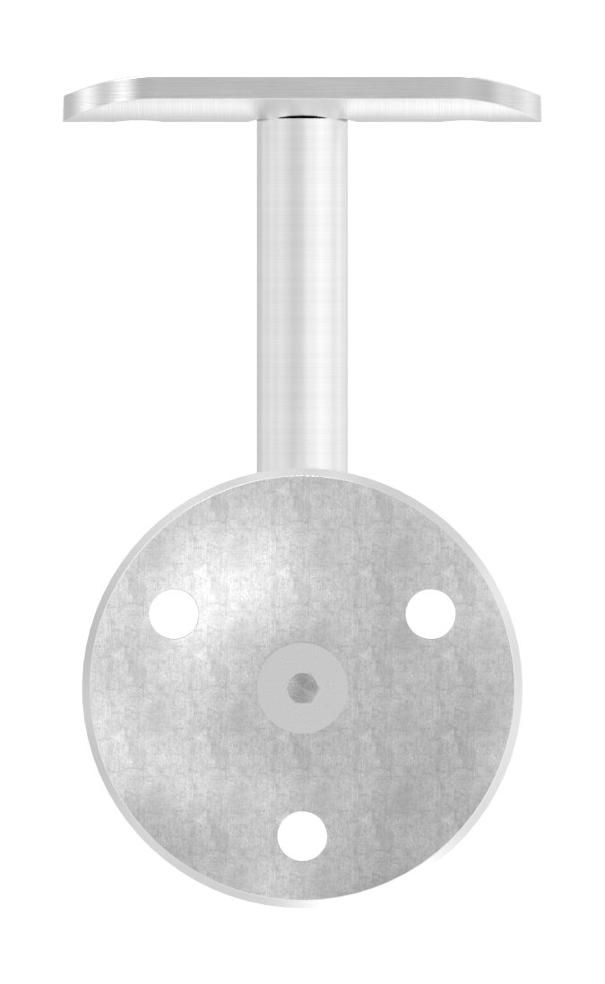 Handlaufhalter mit Handlaufanschlussplatte 42,4mm (Ronde und Bügel verschraubt), V2A
