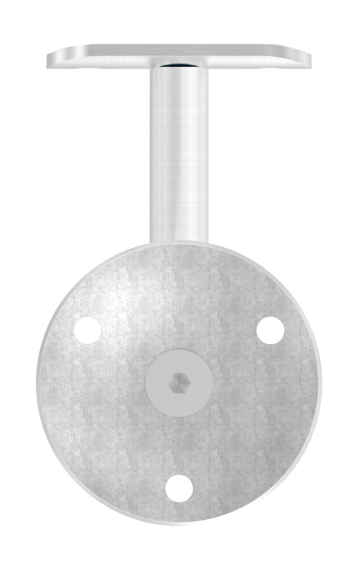 Handlaufhalter mit Handlaufanschlussplatte 42,4mm (Ronde und Bügel verschraubt), V2A