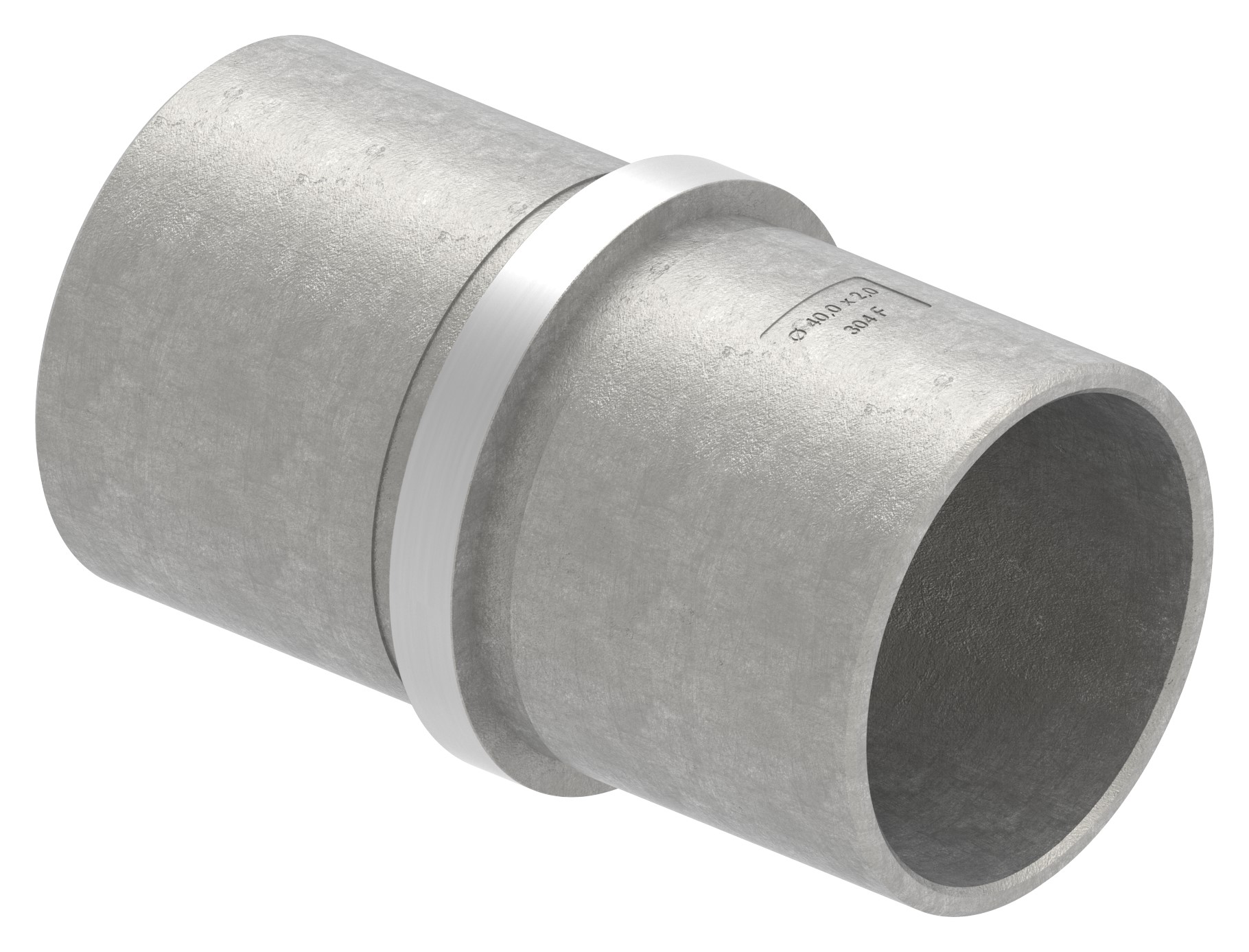 Verbindungsstück für Rohr 40,0x2,0mm, V2A