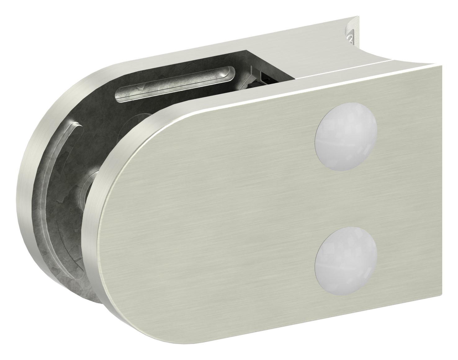Glasklemme Mod. 38, Anschluss: 33,7mm, VA-Effekt Glasklemme Mod. 38, Anschluss: 33,7mm, VA-Effekt
