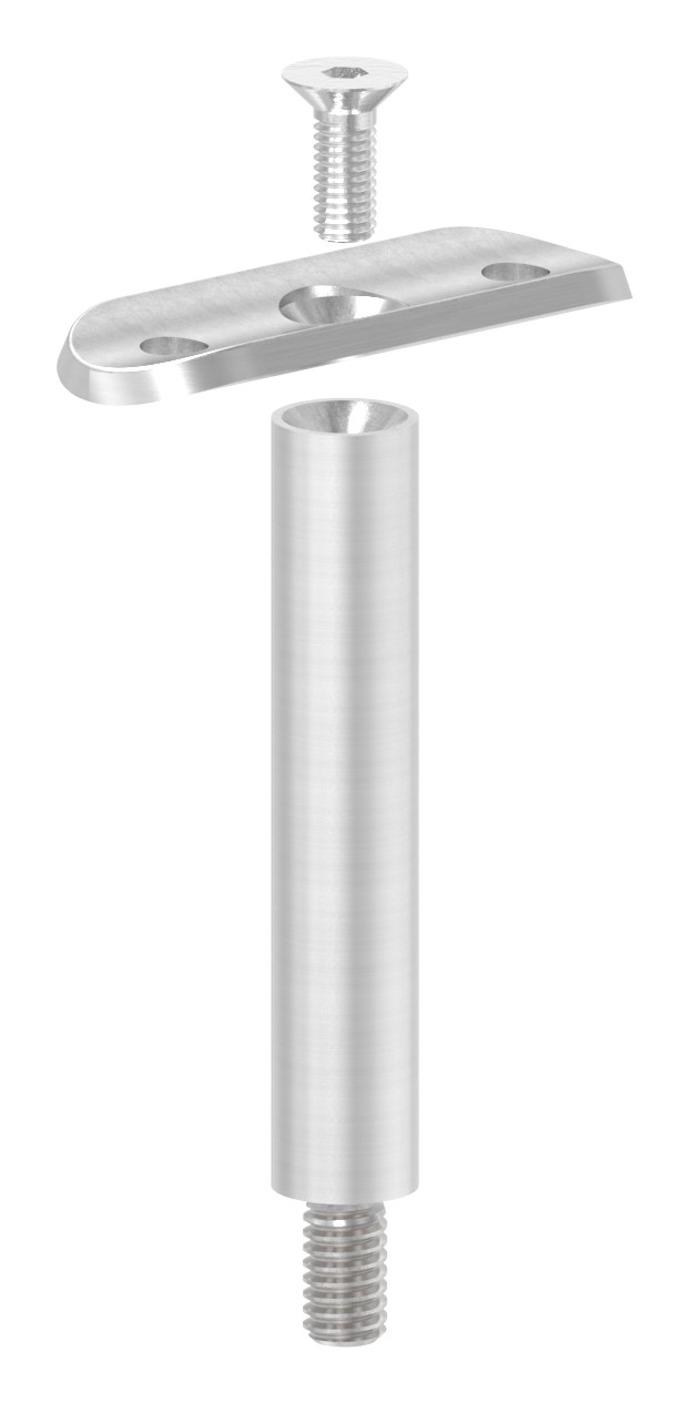 Stift Ø 14mm mit Handlaufanschlussplatte für Rohr 42,4mm, V2A