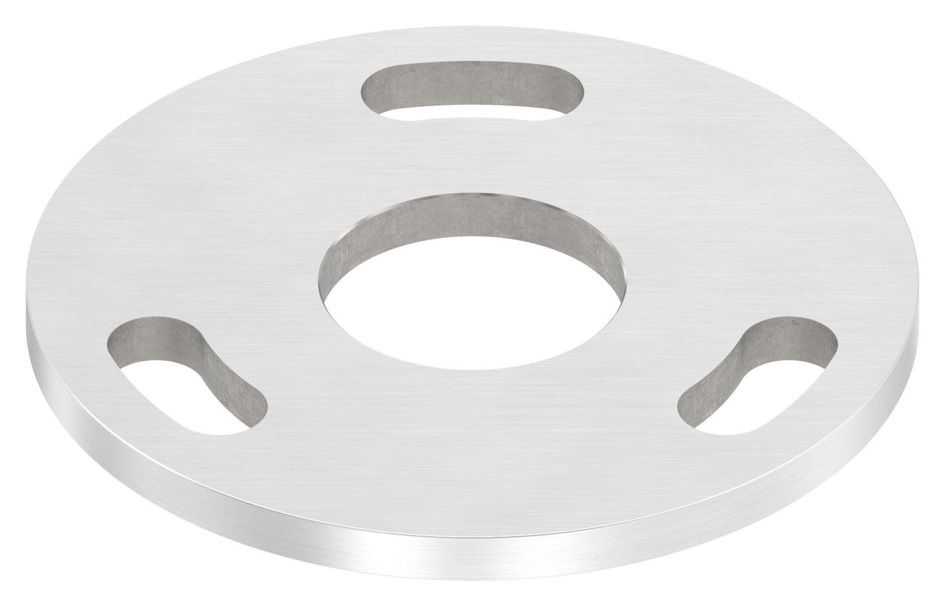 Ankerplatte Ø 100x6mm, mit Längsschliff, V2A