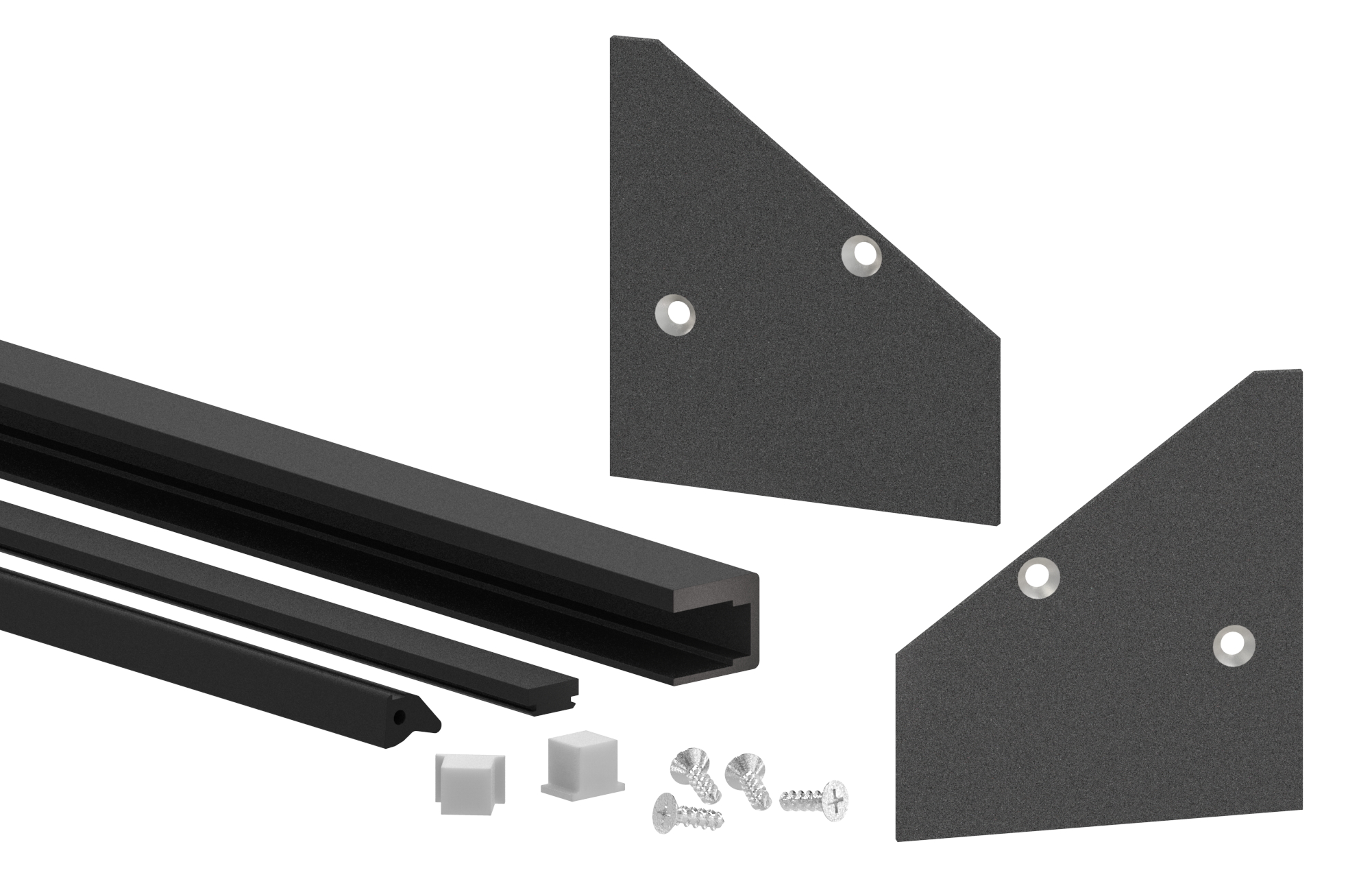 Montage-Set Glas 17,52mm eleganza canopy, für L: 2,005m
