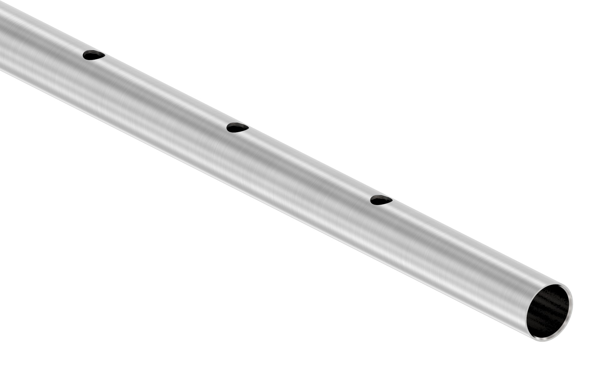 Edelstahlrohr ger. gelocht, 33,7x2,0mm, L: 3000mm, V2A