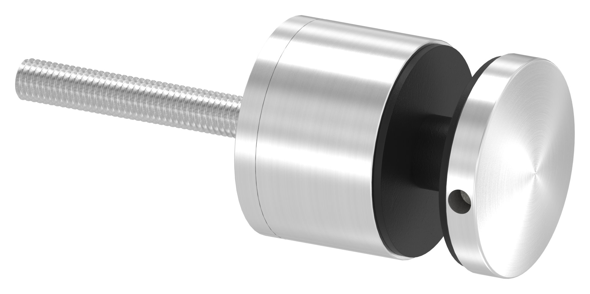 Glaspunkthalter 52mm, flach, verstellbar, V2A