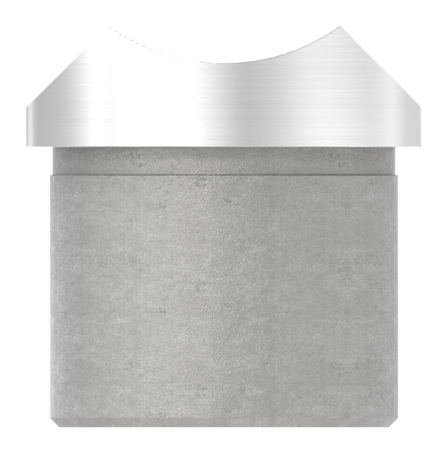 Rohrsattel, Anschluss oben: Rohr 42,4mm, V2A