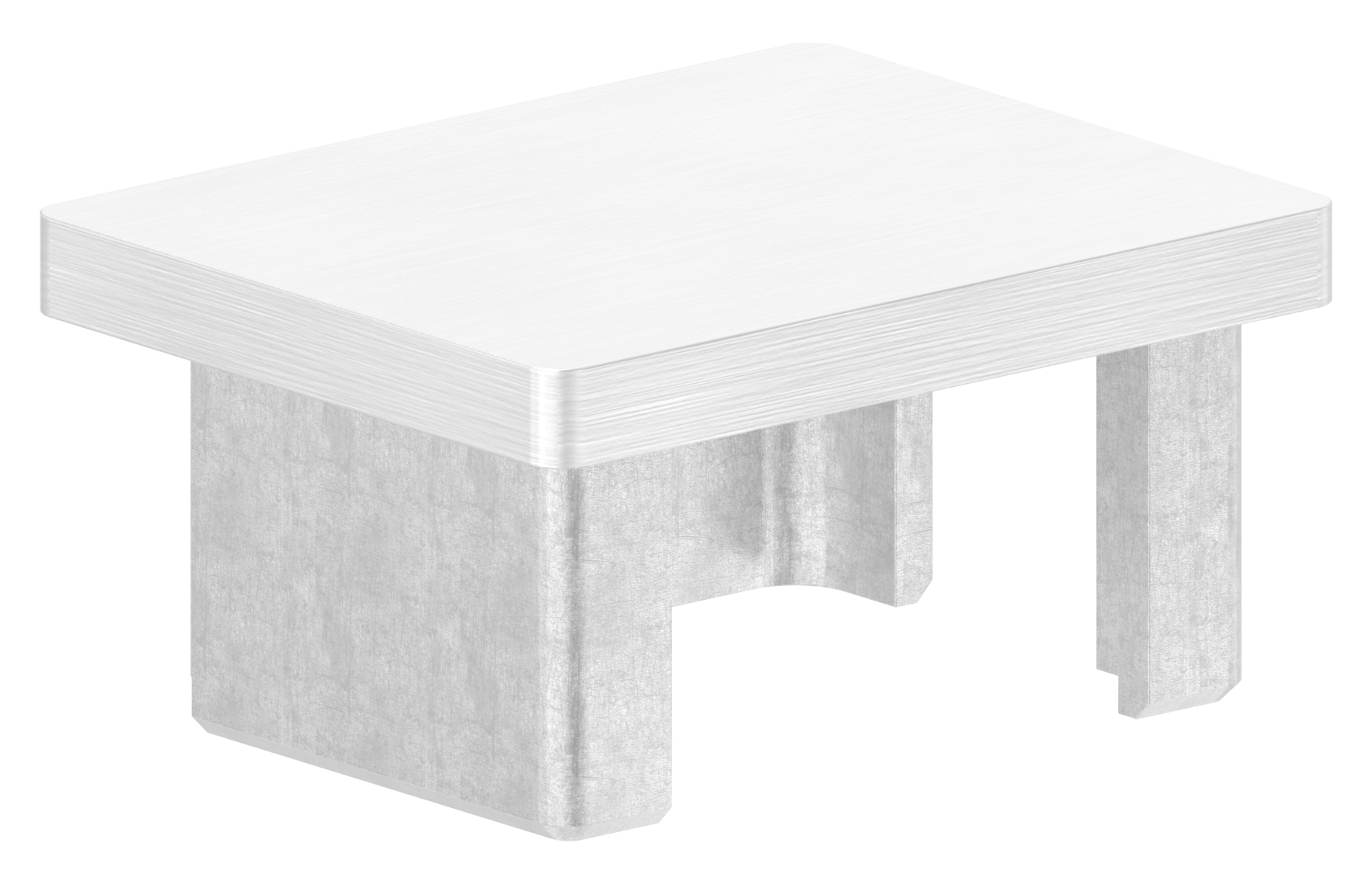 Einsteckkappe, für Rohr 50x40x3,0mm, V2A